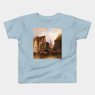 Vintage Scene in Amsterdam Kids T-Shirt
